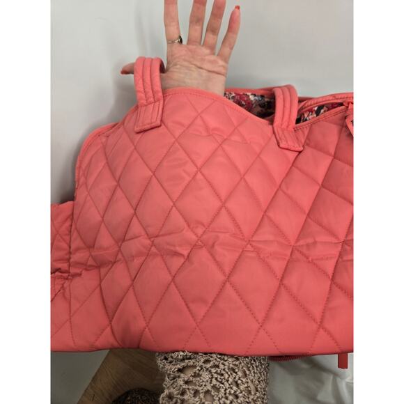 Vera Bradley NWT Quilted Medium Travel Bag trolley sleeve Blush Sienna - Picture 17 of 17